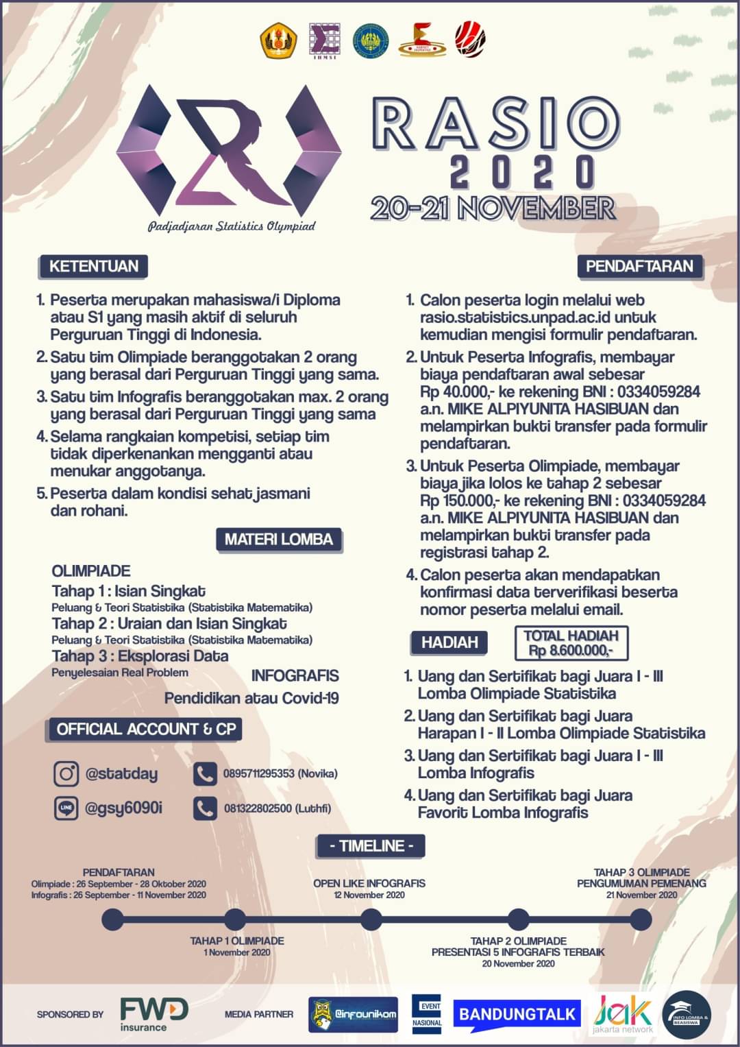 banner padjadjaran statistics olympiade (rasio)